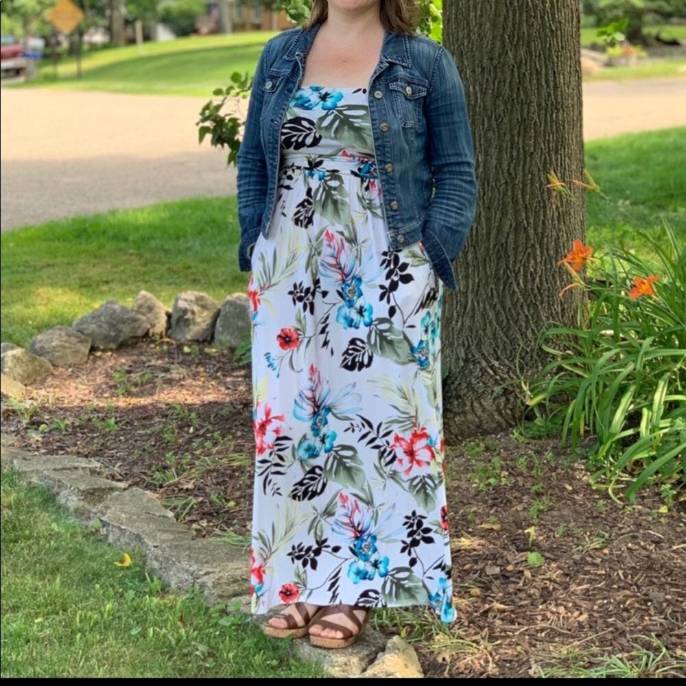 Floral Sleeveless Maxi Dress Small NWT